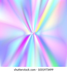 Shiny foil paper. Holographic Vector Background. Iridescent Foil. Glitch Hologram. Pastel neon rainbow. Ultraviolet metallic paper.  Cover to web design.  Abstract colorful gradient. 
