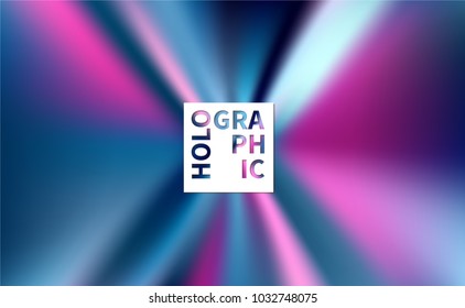 Shiny foil paper. Holographic Vector Background. Iridescent Foil. Glitch Hologram. Pastel neon rainbow. Ultraviolet metallic paper.  Cover to web design.  Abstract colorful gradient. 