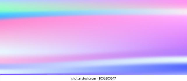 Shiny foil paper. Holographic Vector Background. Iridescent Foil. Glitch Hologram. Pastel neon rainbow. Ultraviolet metallic paper.  Cover to web design.  Abstract colorful gradient. 