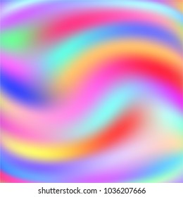 Shiny foil paper. Holographic Vector Background. Iridescent Foil. Glitch Hologram. Pastel neon rainbow. Ultraviolet metallic paper.  Cover to web design.  Abstract colorful gradient. 