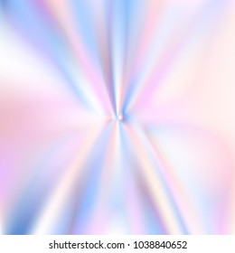Shiny foil paper. Holographic Vector Background. Iridescent Foil. Glitch Hologram. Pastel neon rainbow. Ultraviolet metallic paper.  Cover to web design.  Abstract colorful gradient. 