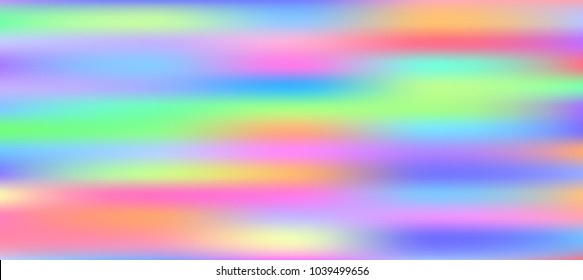Shiny foil paper. Holographic Vector Background. Iridescent Foil. Glitch Hologram. Pastel neon rainbow. Ultraviolet metallic paper.  Cover to web design.  Abstract colorful gradient. 