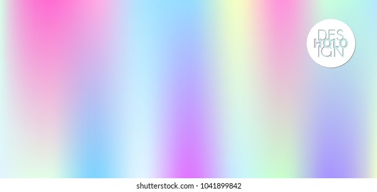 Shiny foil paper. Holographic Vector Background. Iridescent Foil. Glitch Hologram. Pastel neon rainbow. Ultraviolet metallic paper.  Cover to web design.  Abstract colorful gradient. 