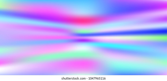 Shiny foil paper. Holographic Vector Background. Iridescent Foil. Glitch Hologram. Pastel neon rainbow. Ultraviolet metallic paper.  Cover to web design.  Abstract colorful gradient. 