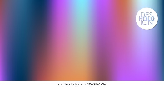 Shiny foil paper. Holographic Vector Background. Iridescent Foil. Glitch Hologram. Pastel neon rainbow. Ultraviolet metallic paper.  Cover to web design.  Abstract colorful gradient. 