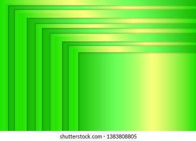 Shiny frame with a metallic effect. Polished plate with a green gradient. Vector illustration