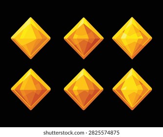 Shiny Gemstone Diamonds Isolated on Transparent Background for Graphic Design