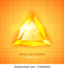 Shiny gemstone on textured background. For your design