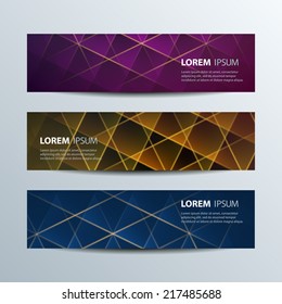 shiny geometric banners