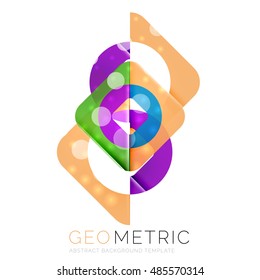 Shiny geometric vector abstract background