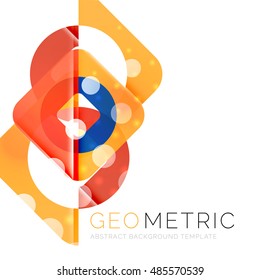 Shiny geometric vector abstract background