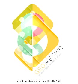 Shiny geometric vector abstract background