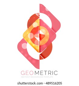 Shiny geometric vector abstract background