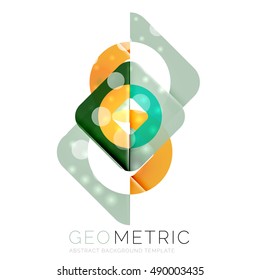 Shiny geometric vector abstract background
