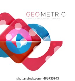 Shiny geometric vector abstract background
