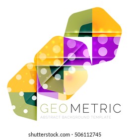 Shiny geometric vector abstract background