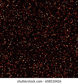 Shiny glitter seamless vector texture in eps 10. Abstract luxury red gold background. Circles confetti fall. Good design element for banners, posters, web sites, cards, wallpaper, wrapping.