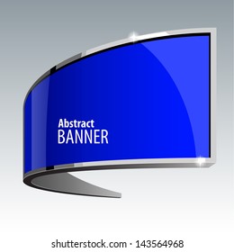 Shiny gloss blue vector banner eps 10