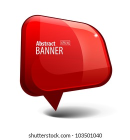 Shiny gloss red banner