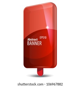 Shiny gloss red banner