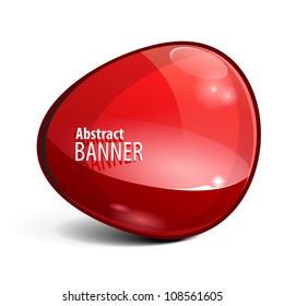 Shiny gloss red banner