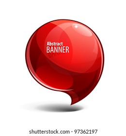 Shiny gloss red banner