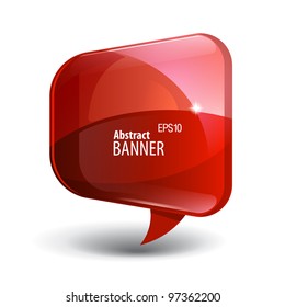 Shiny gloss red banner