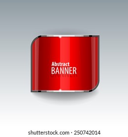 Glanzroter Vektorbanner. eps10