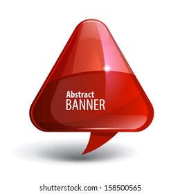 Shiny gloss red vector speech bubble eps 10