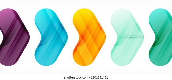 Shiny glossy arrows background, clean modern geometric design, futuristic composition
