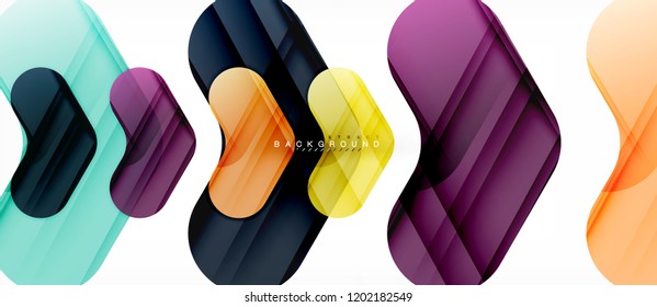 Shiny glossy arrows background, clean modern geometric design, futuristic composition