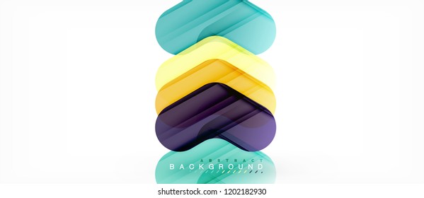 Shiny glossy arrows background, clean modern geometric design, futuristic composition