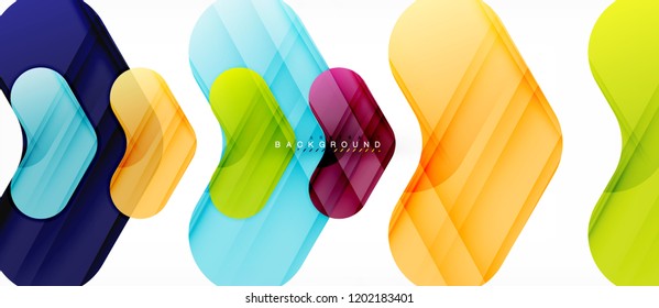 Shiny glossy arrows background, clean modern geometric design, futuristic composition