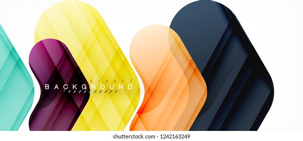 Shiny glossy arrows background, clean modern geometric design, futuristic composition