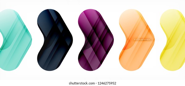 Shiny glossy arrows background, clean modern geometric design, futuristic composition