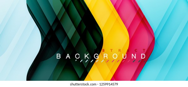 Shiny glossy arrows background, clean modern geometric design, futuristic composition