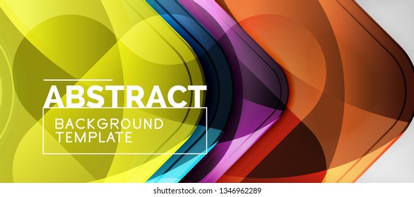 Shiny glossy arrows background, clean modern geometric design, futuristic composition, vector illustration