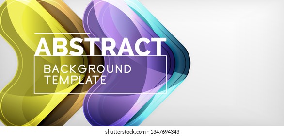 Shiny glossy arrows background, clean modern geometric design, futuristic composition, vector illustration