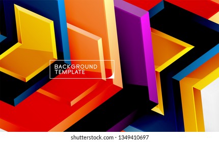 Shiny glossy arrows background, clean modern geometric design, futuristic composition, vector illustration