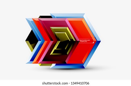 Fondo brillante brillante brillante, diseño geométrico moderno limpio, composición futurista, ilustración vectorial