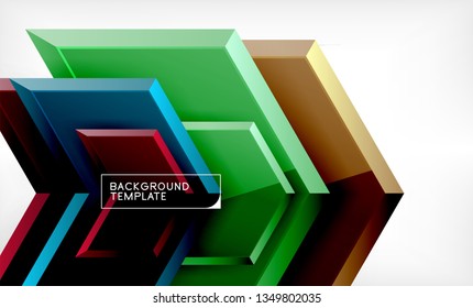Shiny glossy arrows background, clean modern geometric design, futuristic composition, vector illustration
