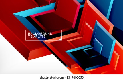 Fondo brillante brillante brillante, diseño geométrico moderno limpio, composición futurista, ilustración vectorial