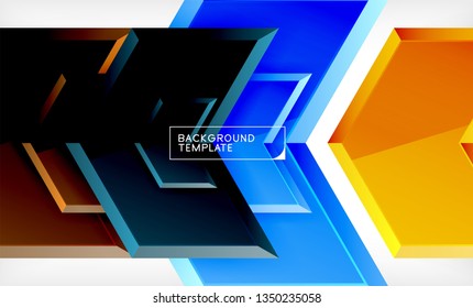 Fondo brillante brillante brillante, diseño geométrico moderno limpio, composición futurista, ilustración vectorial
