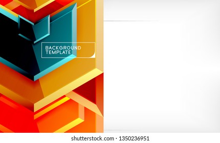 Shiny glossy arrows background, clean modern geometric design, futuristic composition, vector illustration