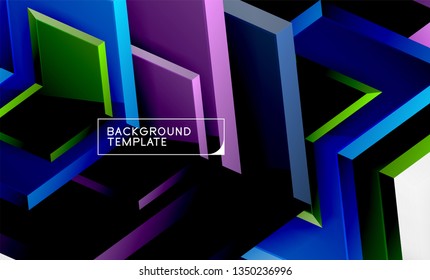 Fondo brillante brillante brillante, diseño geométrico moderno limpio, composición futurista, ilustración vectorial