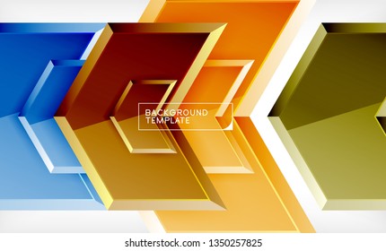 Shiny glossy arrows background, clean modern geometric design, futuristic composition, vector illustration