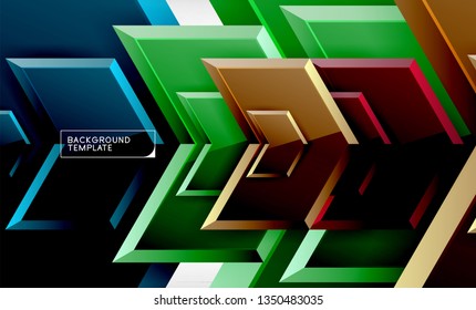 Shiny glossy arrows background, clean modern geometric design, futuristic composition, vector illustration