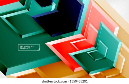 Fondo brillante brillante brillante, diseño geométrico moderno limpio, composición futurista, ilustración vectorial