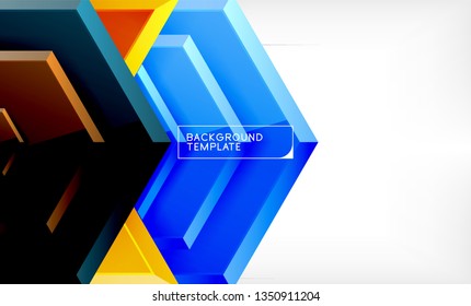 Fondo brillante brillante brillante, diseño geométrico moderno limpio, composición futurista, ilustración vectorial