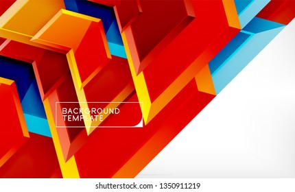 Shiny glossy arrows background, clean modern geometric design, futuristic composition, vector illustration